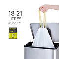 EKO Sac poubelle EKO MDPE type D avec lien coulissant 18-21L 55x55cm blanc