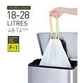 EKO Sac poubelle EKO MDPE type F1 avec lien coulissant 18-28L 49x38cm blanc