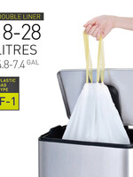 EKO Afvalzak EKO MDPE type F1 met trekband 49x68cm 18-28L wit