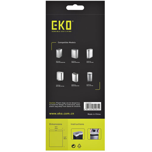 EKO Afvalzak EKO MDPE type F1 met trekband 49x68cm 18-28L wit