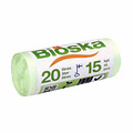Office Sac poubelle Bioska amidon 20L 42x50cm vert