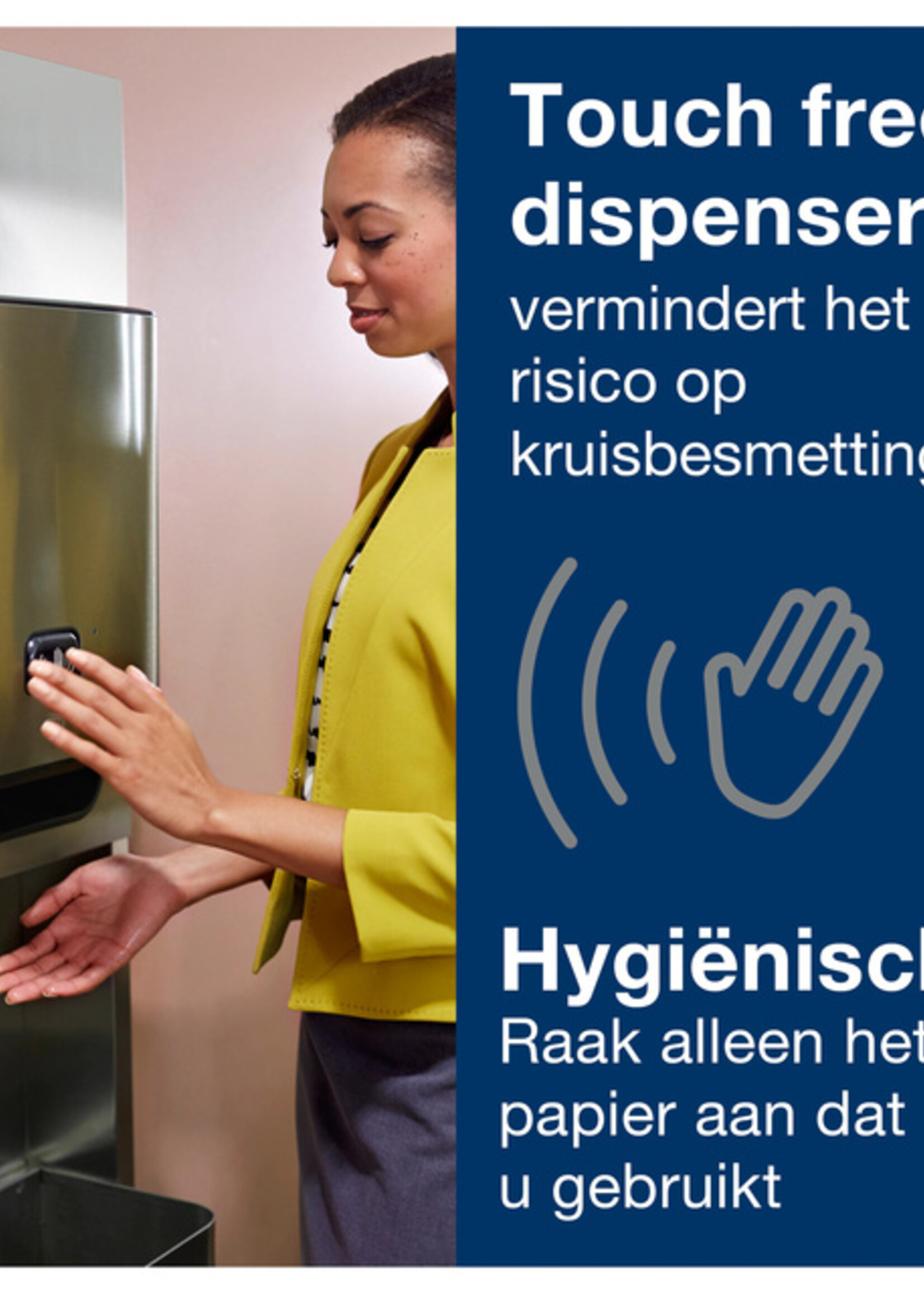 Tork Handdoekdispenser  Tork Matic met sensor H1 roestvrij staal 460001