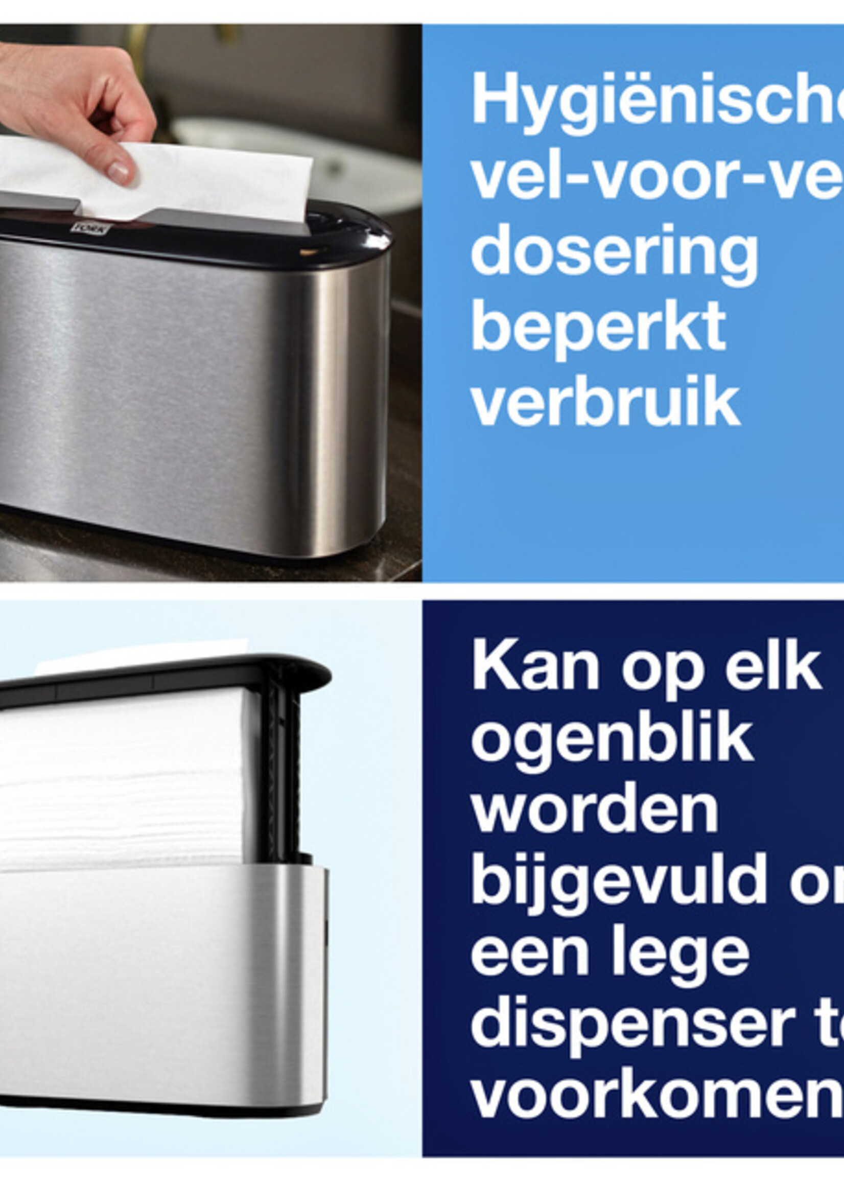 Tork Handdoekdispenser Tork Express Image lijn Countertop Multifold H2 rvs 460005