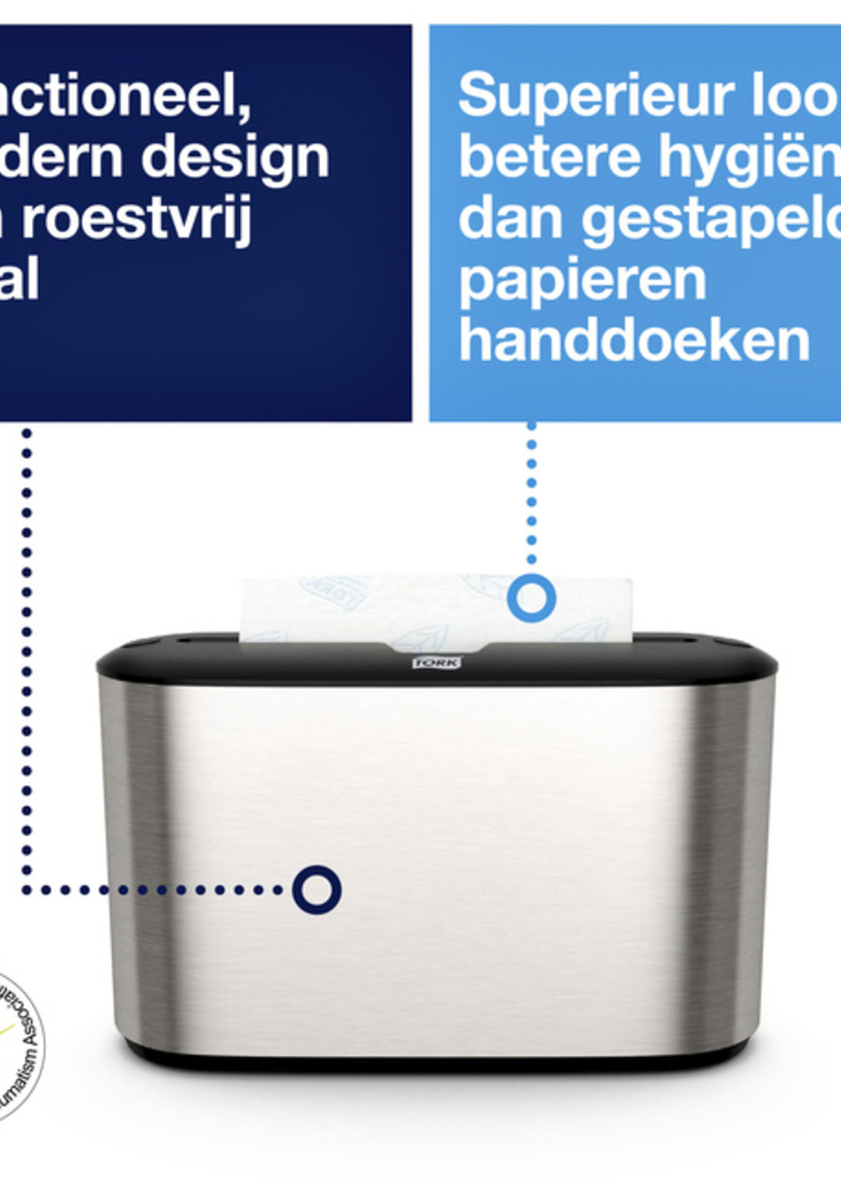 Tork Handdoekdispenser Tork Express Image lijn Countertop Multifold H2 rvs 460005
