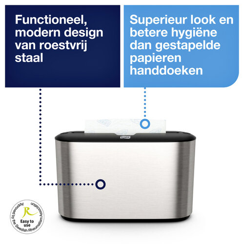 Tork Handdoekdispenser Tork Express Image lijn Countertop Multifold H2 rvs 460005