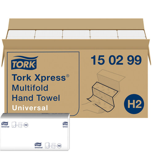 Tork Essuie-mains Tork Xpress Basis H2 150299 Universal multifold 2 épaisseurs blanc