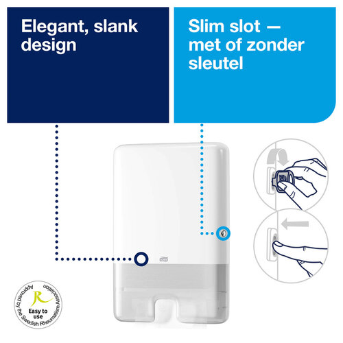 Tork Handdoekdispenser Tork Xpress H2 Multifold Elevation wit 552000