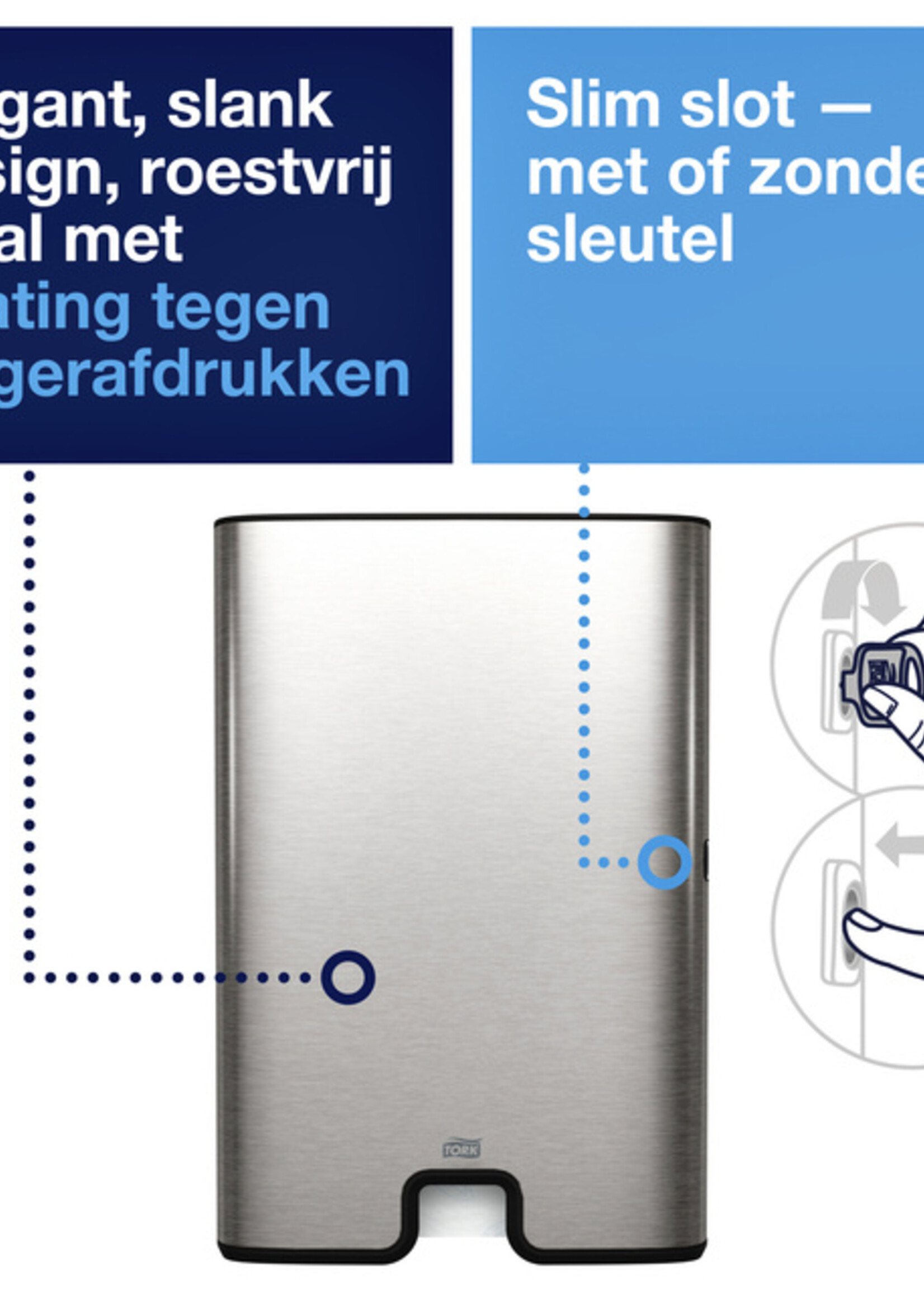 Tork Dispenser Tork Image Xpress multifold H2 vel-voor-vel dosering rvs 460004