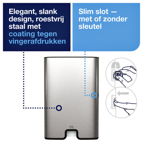 Tork Distributeur essuie-mains Tork Xpress H2 multifold 460004 dosage 1 feuille inox