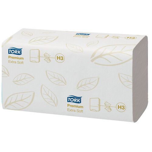 Tork Handdoek Tork H3  Z-gevouwen premium 2-laags wit 100278