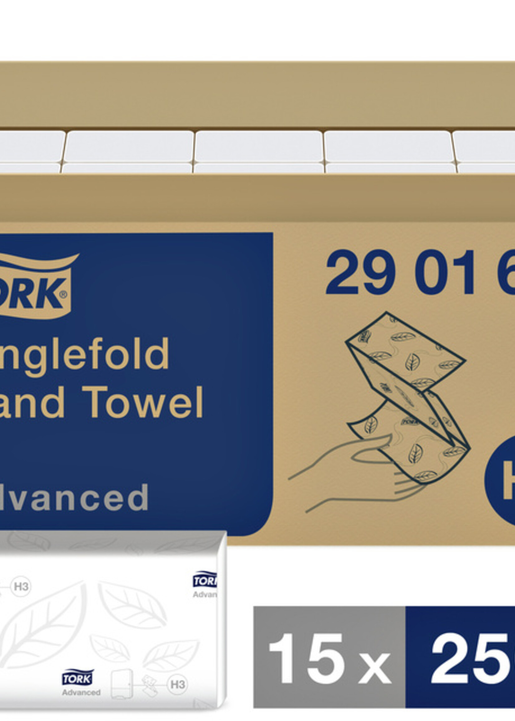 Tork Handdoek Tork H3 Advanced Z-gevouwen 2-laags wit 290163