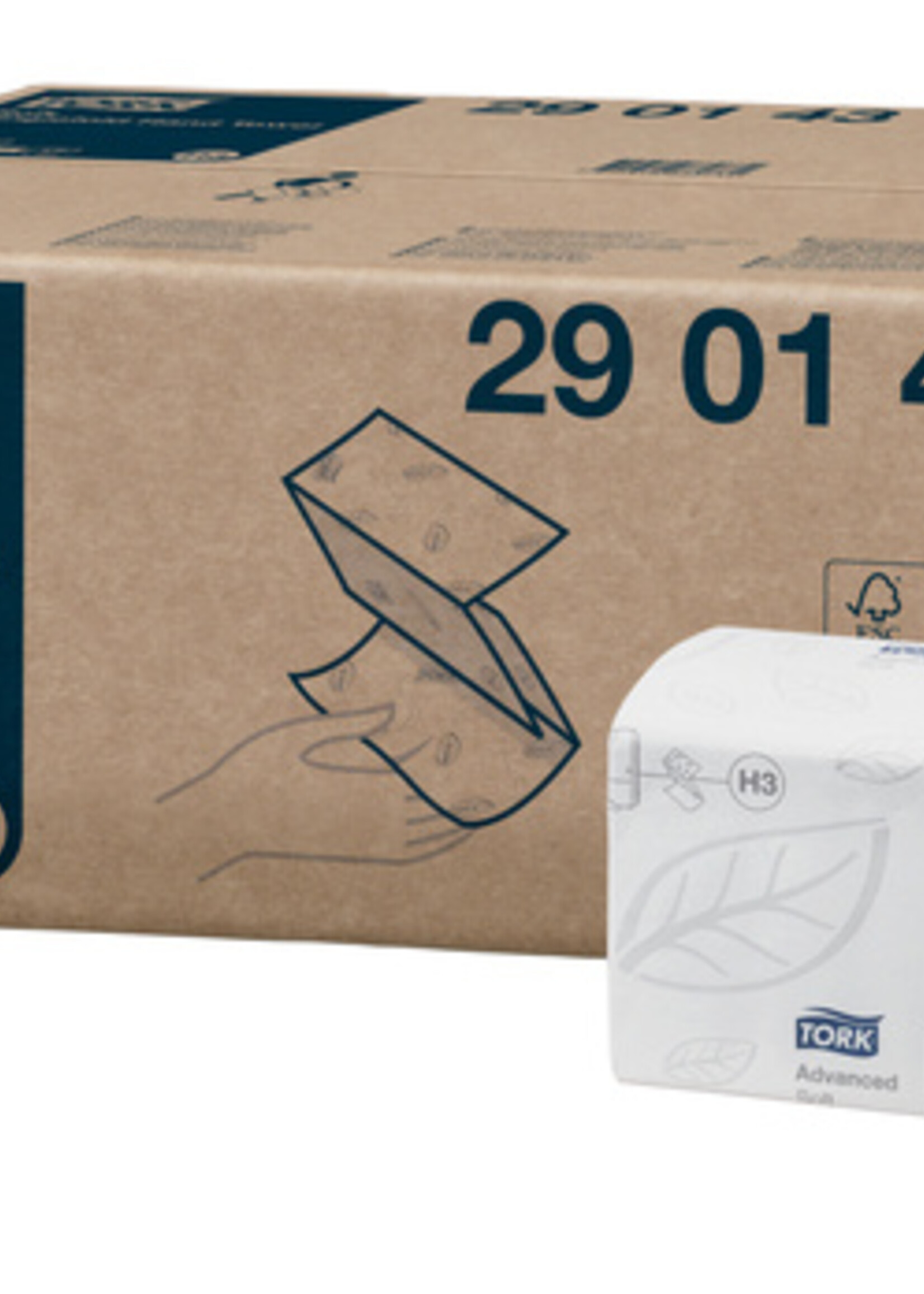 Tork Handdoek Tork H3 290143 Advanced Z 2 laags singefold 23x23cm 290143