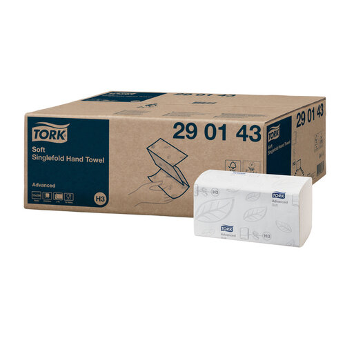 Tork Handdoek Tork H3 290143 Advanced Z 2 laags singefold 23x23cm 290143