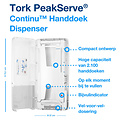 Tork Distributeur essuie-mains Tork PeakServe Continu H5 Elevation 552500 blanc