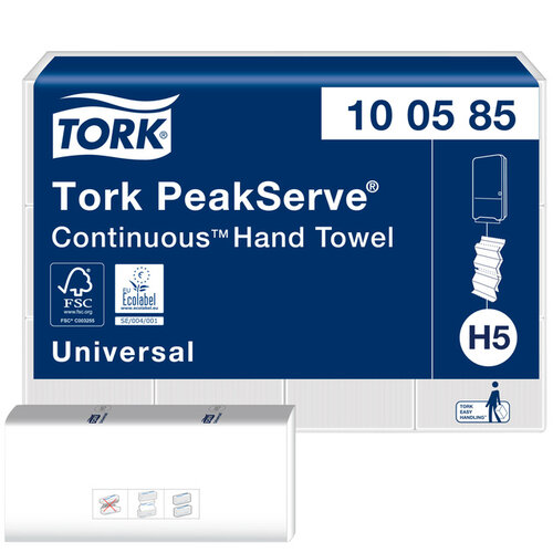 Tork Handdoek Tork PeakServe Continu H5 universal gecomprimeerd wit 100585