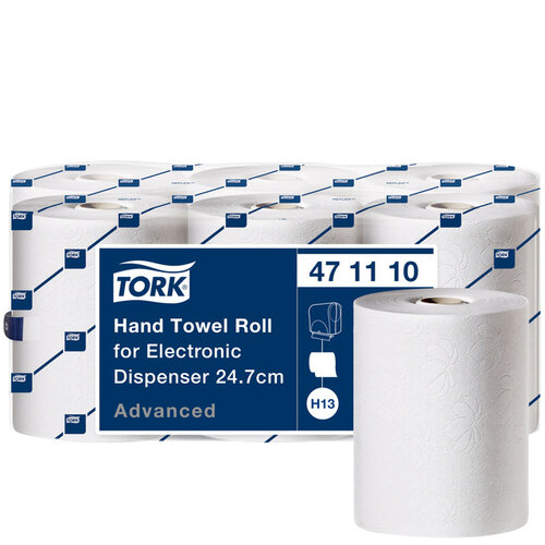 Tork Handdoekrol Tork H13 advanced voor sensorsystemen 2-laags 143m wit 471110