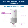 Tork Poetspapierdispenser Tork Mini centerfeed M1 Elevation wit 558000