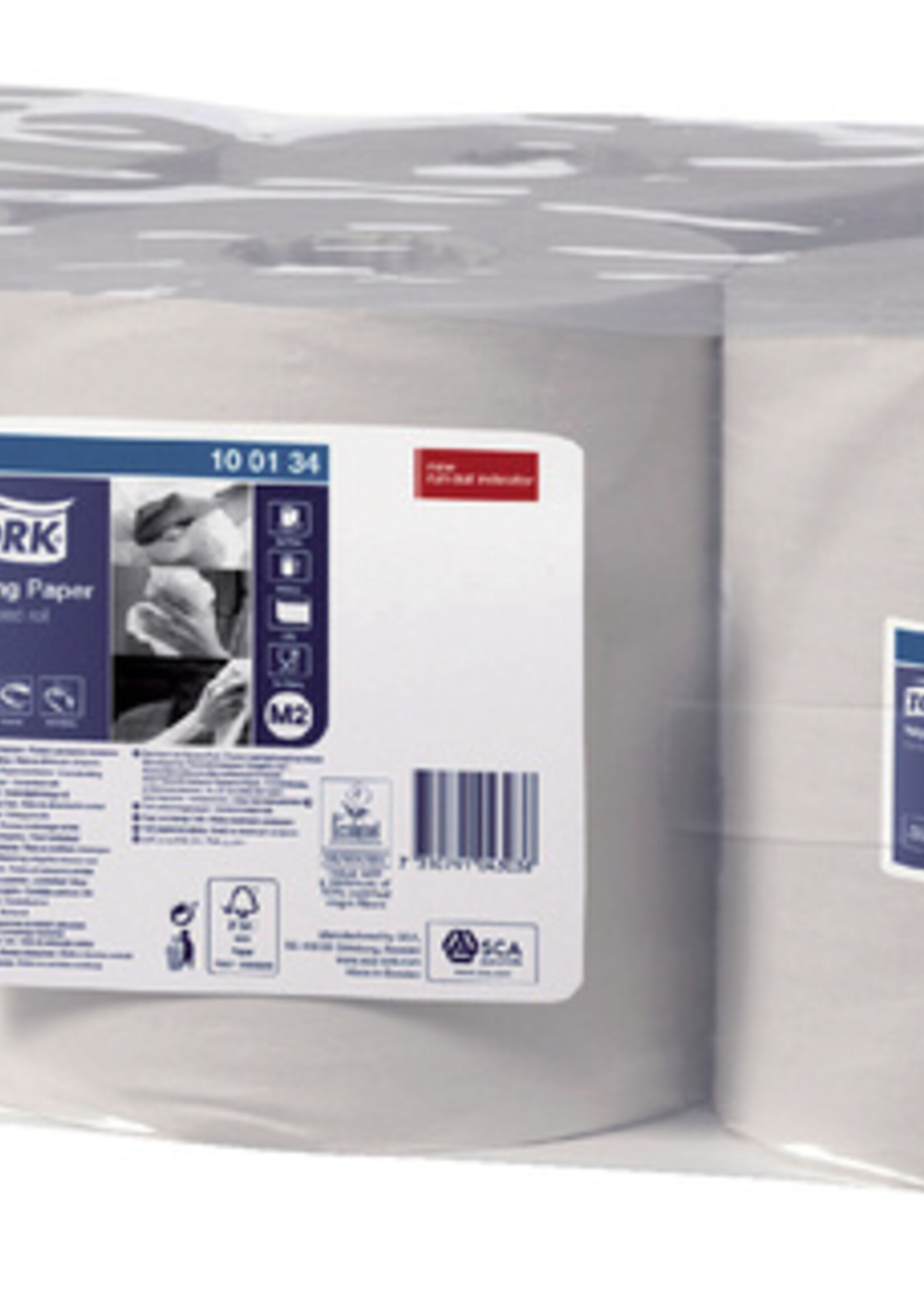 Tork Poetspapier Tork M2 1 laags  6 rollen wit 100134