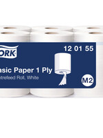Tork Rouleau d'essuyage Tork Basic M2 Centerfeed 120155 1 épaisseur 300m blanc