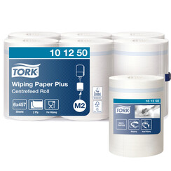 Rouleau d'essuyage Tork Wiping plus M2 101250 2 ép blanc 160m