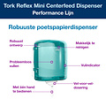 Tork Dispenser Tork Reflex™ M4 performance lijn centerfeed wit/turquoise 473180