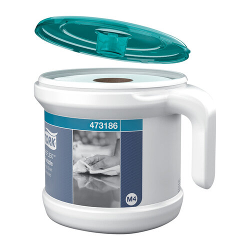 Tork Startpakket Tork Reflex™ M4 draagbare dispenser wit/turquoise 473186