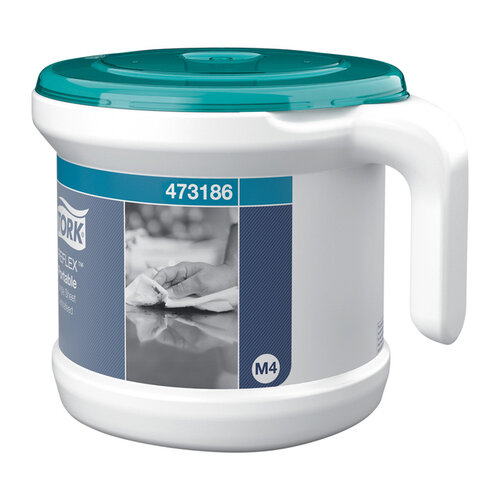 Tork Startpakket Tork Reflex™ M4 draagbare dispenser wit/turquoise 473186