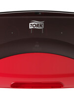 Tork Distributeur chiffons de nettoyage Tork W4 Performance mural 654008 noir/rouge