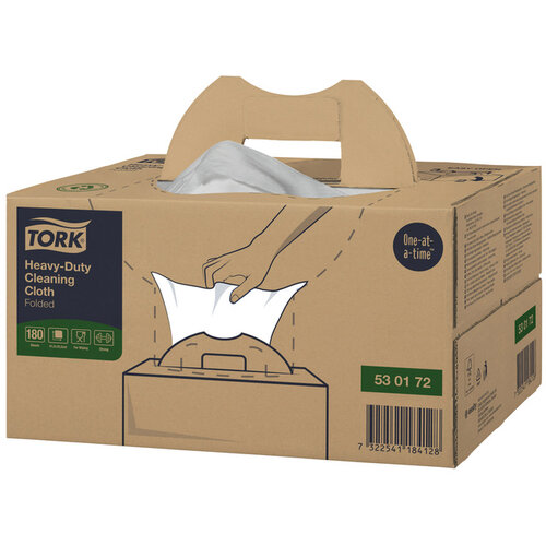 Tork Reinigingsdoek Tork Heavy-Duty W7 Handybox 180 doeken wit 530172