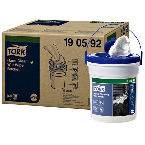 Tork Lingettes imprégnées Tork Hand Cleaning W14 190592 non parfumé blanc