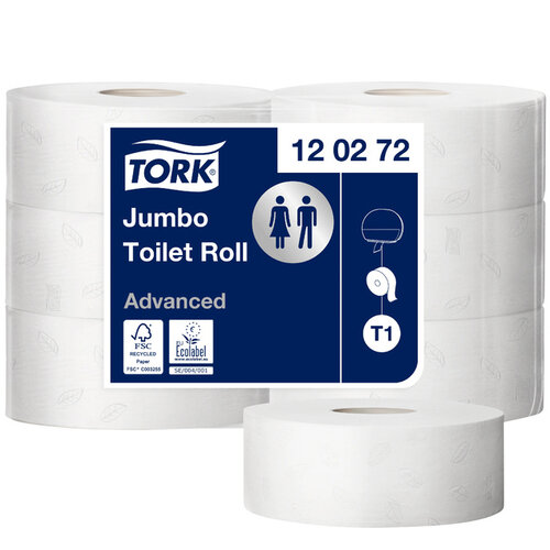 Tork Papier toilette Tork Jumbo T1 120272 Advanced 2 ép blanc 360m