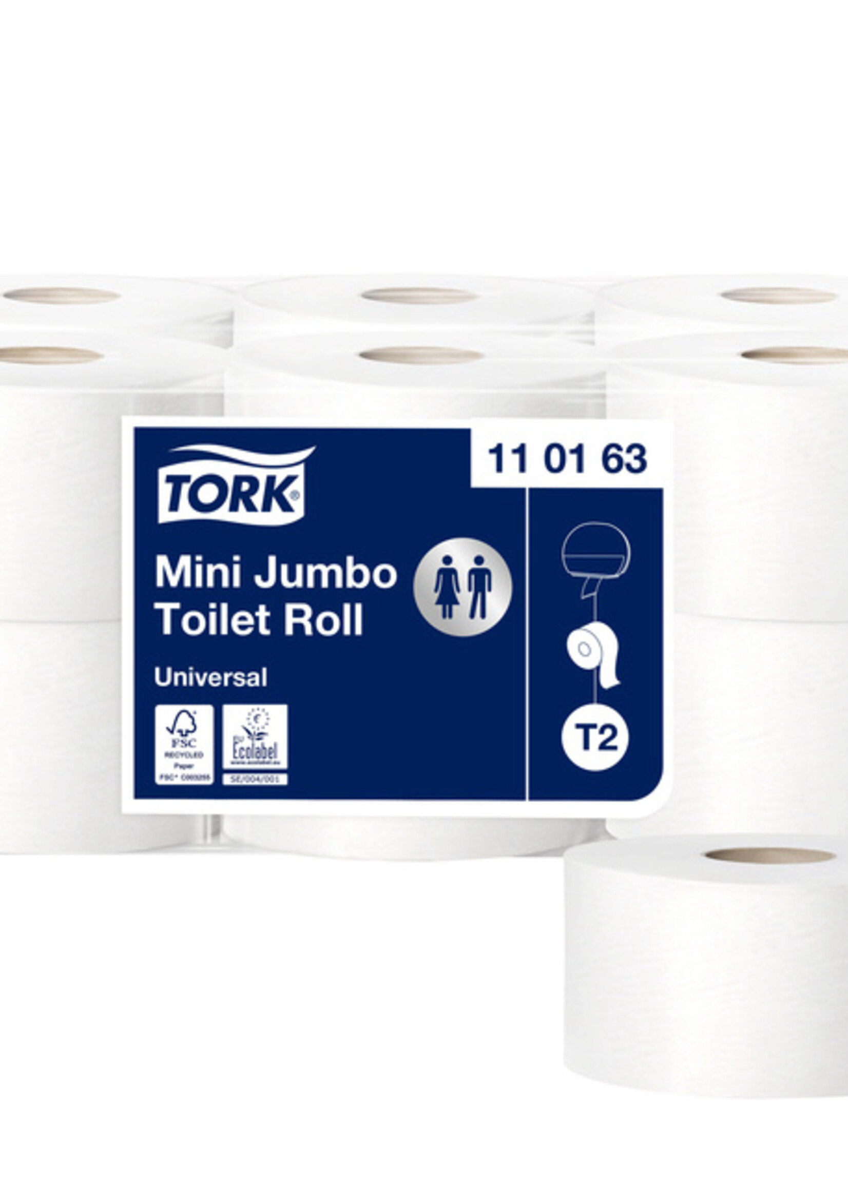Tork Toiletpapier Tork T2 Universal 1-laags 240mtr wit 110163