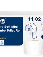 Tork Toiletpapier Tork Mini jumbo T2 premium 3-laags 12x120mtr wit 110255