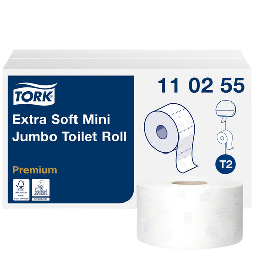 Tork Papier toilette Tork Mini Jumbo T2 Premium 110255 3 ép 12x 120m