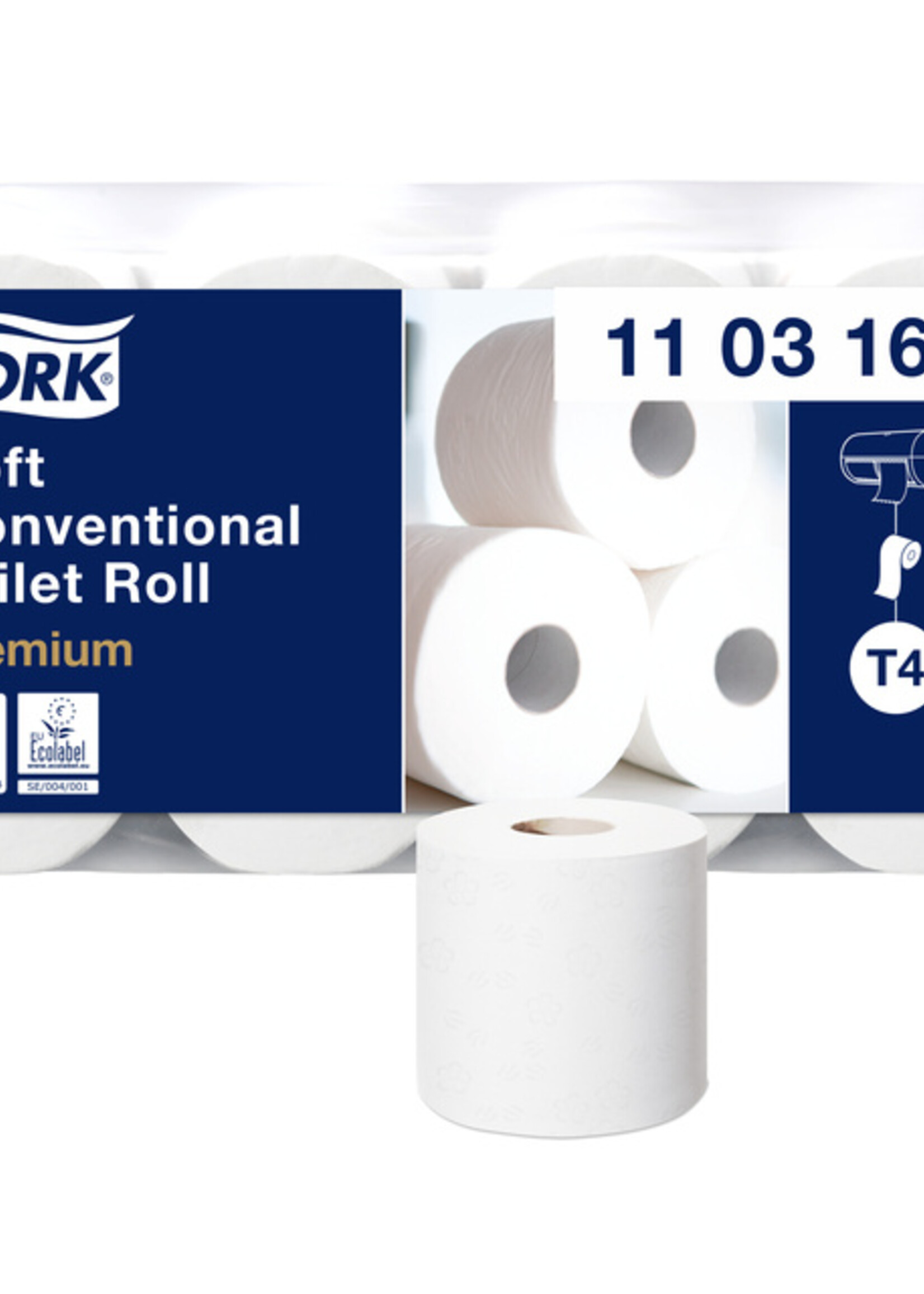 Tork Toiletpapier Tork T4 traditioneel premium 3-laags 250 vel  wit 110316