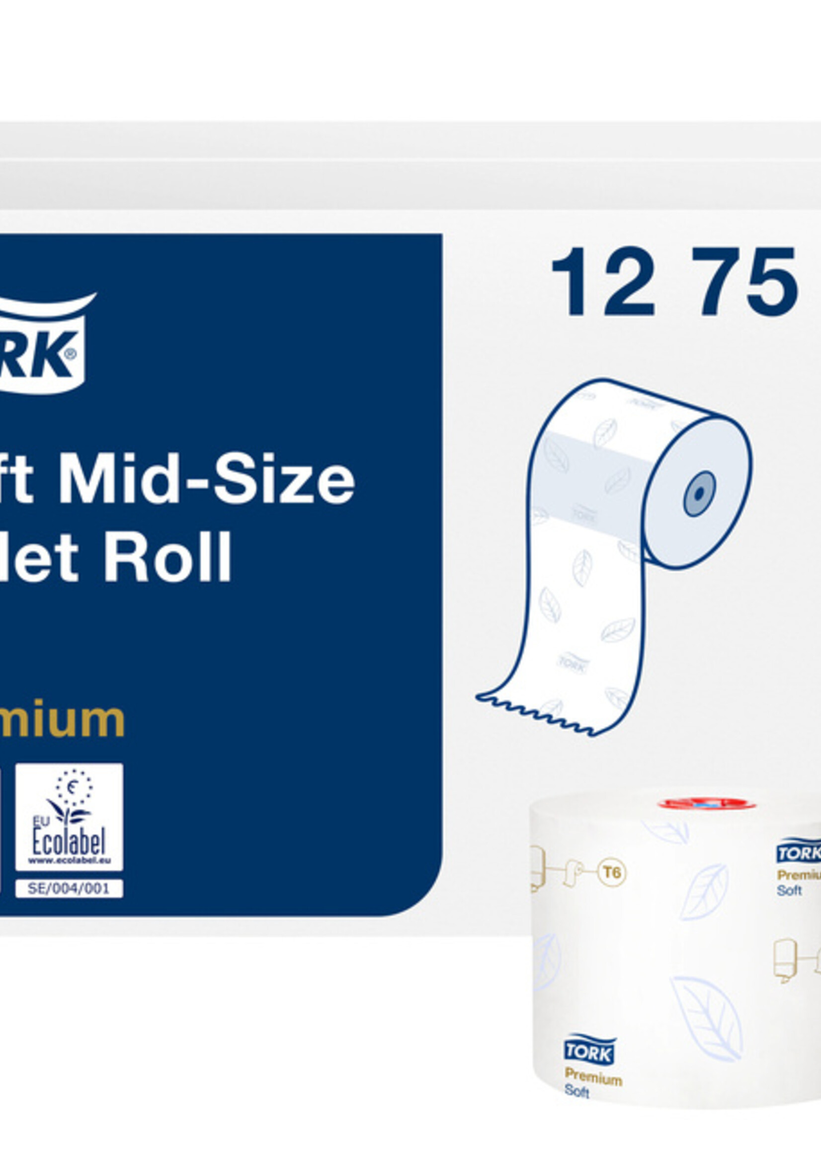 Tork Toiletpapier Tork Mid-size T6 premium 2-laags 90m wit 127520