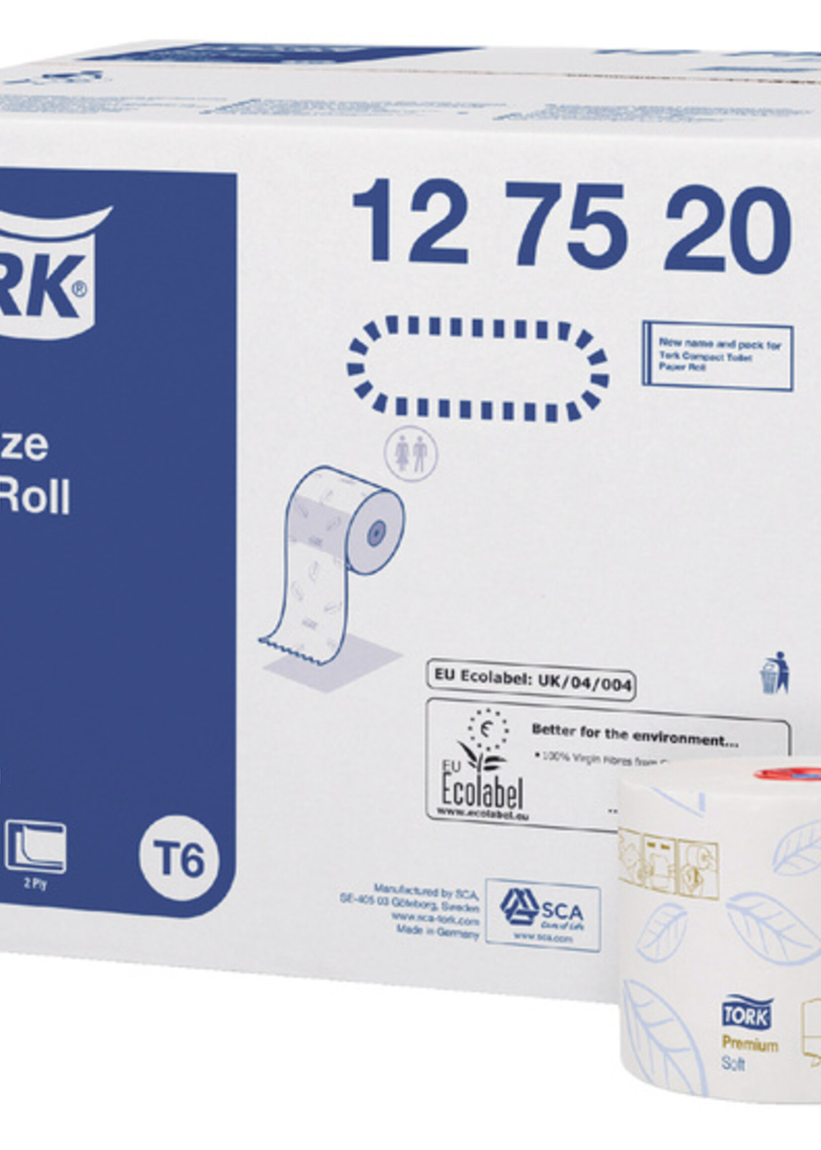 Tork Toiletpapier Tork Mid-size T6 premium 2-laags 90m wit 127520