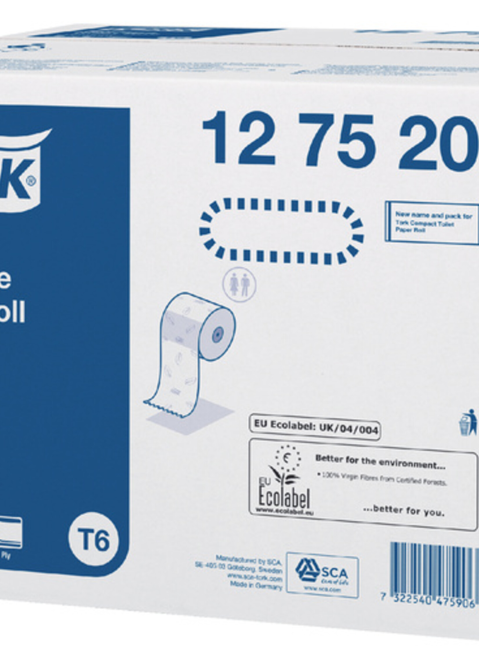 Tork Toiletpapier Tork Mid-size T6 premium 2-laags 90m wit 127520