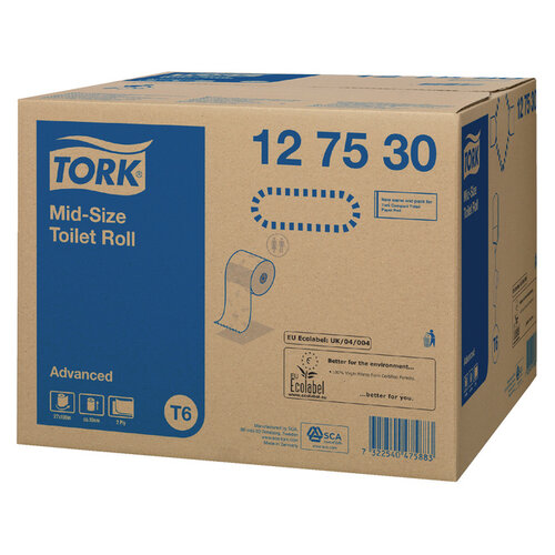 Tork Toiletpapier Tork Mid-size T6 premium 2-laags 100m  wit 127520