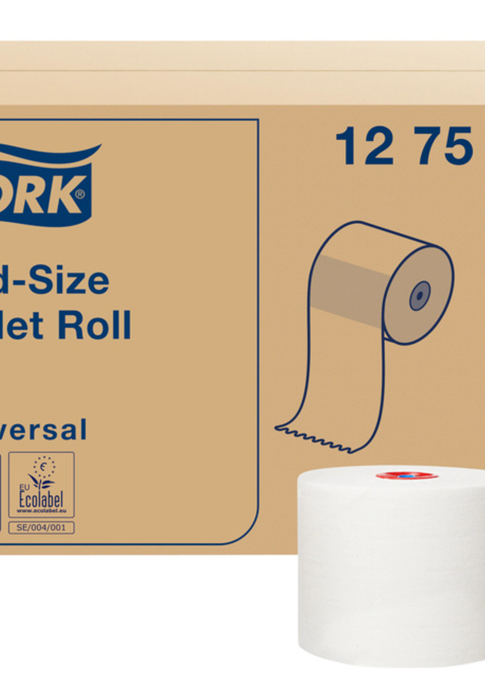 Tork Papier toilette Tork Mid-size T6 127540 Universal 1 épaisseur 135m blanc
