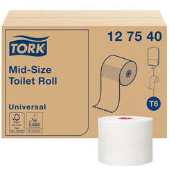 Papier toilette Tork Mid-size T6 127540 Universal 1 épaisseur 135m blanc