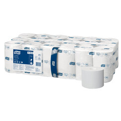 Papier toilette Tork T7 Universal sans mandrin Mid-size 1 ép 1300fls blanc 472584