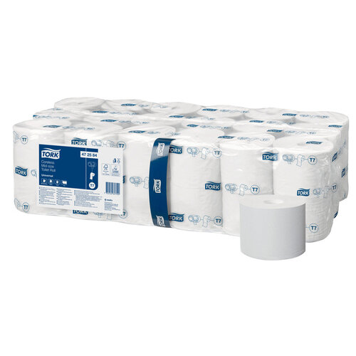 Tork Papier toilette Tork T7 Universal sans mandrin Mid-size 1 ép 1300fls blanc 472584