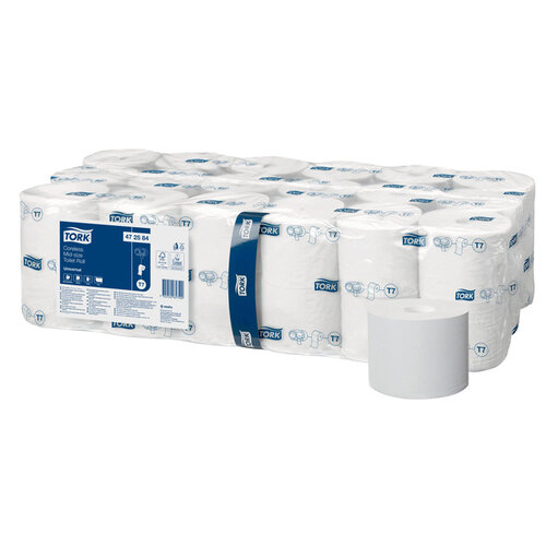 Tork Toiletpapier Tork T7 hulsloos Universal mid-size 1-laags 1300vel wit 472584