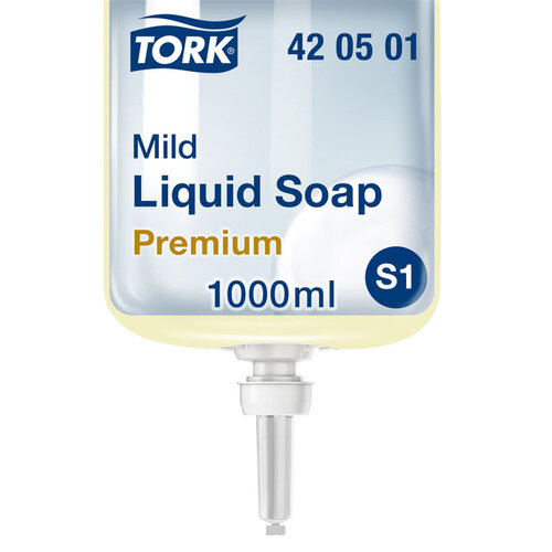 Tork Savon liquide Tork S1 420501 doux parfumé blanc perle 1000ml