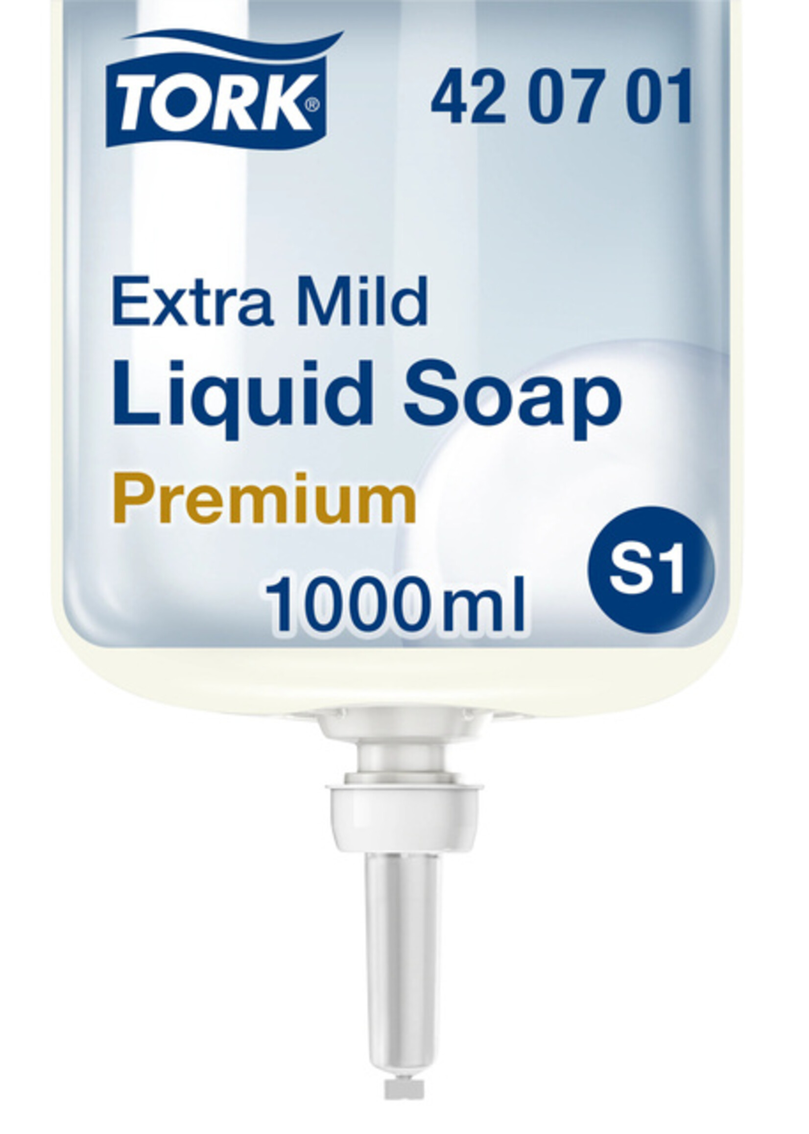 Tork Handzeep Tork S1 vloeibaar mild en ongeparfumeerd 1000ml 420701