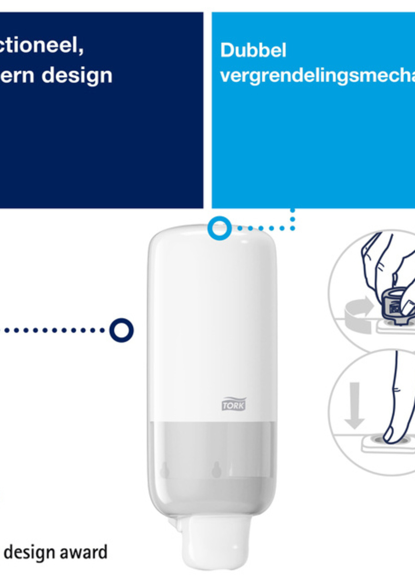 Tork Zeepdispenser Tork S4 Elevation modern design wit 561500