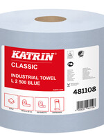 Katrin Rouleau d'essuyage Katrin Classic 481108 collé 2 épaisseurs 36x22cm 2x500 feuilles bleu