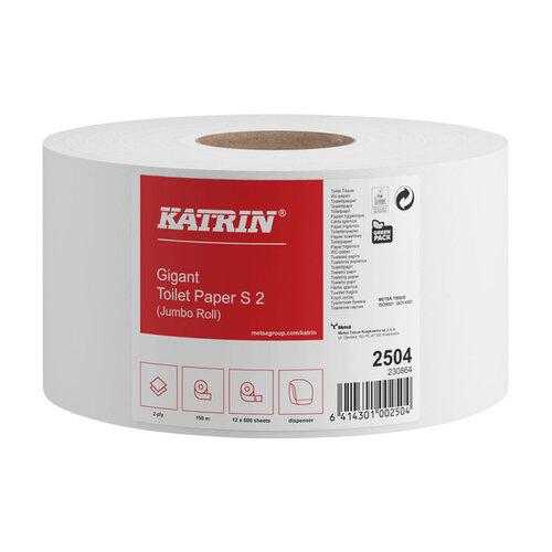 Katrin Papier toilette Katrin Gigant S2 2 épaisseurs blanc 600 feuilles