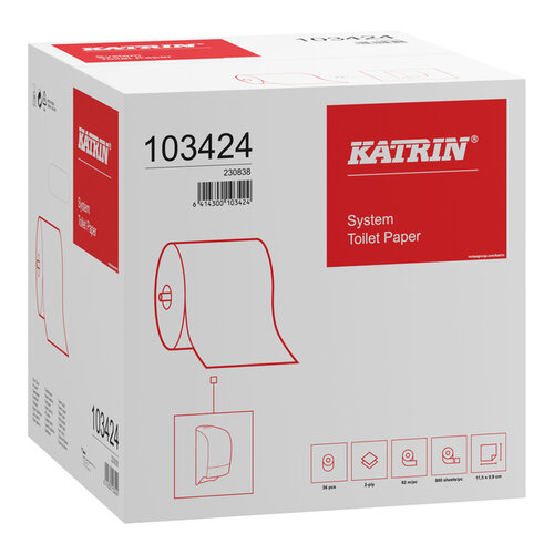 Katrin Toiletpapier Katrin System 2-laags wit 36rollen